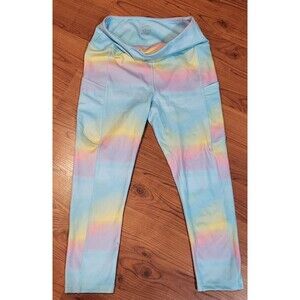 X by Gottex Pastel Tie Dye Spring/Easter Leggings Size M